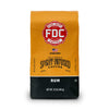 Fire Dept. Coffee's 12 ounce Rum Infused Coffee in a rectangular package.
