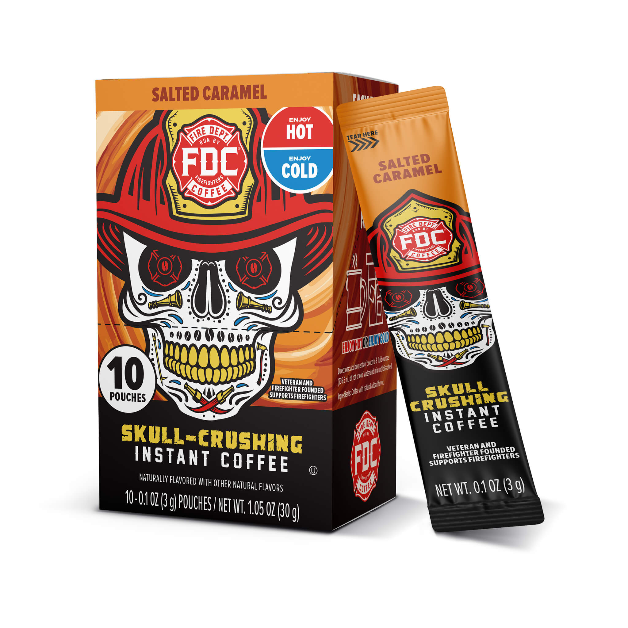 Salted Caramel Skull-Crushing Instant Coffee - Fire Department Coffee
