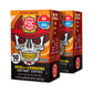 Two boxes of FDC Skull-Crushing Instant Coffee with a skull design on the packaging.