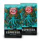2 12-ounce packages of Fire Department Coffee’s Shellback Espresso Roasts.