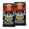 2 12-ounce packages of Fire Department Coffee’s Skull-Crushing Espresso Roasts.