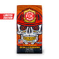 A 12oz bag of the limited edition Spiced Pumpkin Skull Crushing Ground Coffee on a white background.
