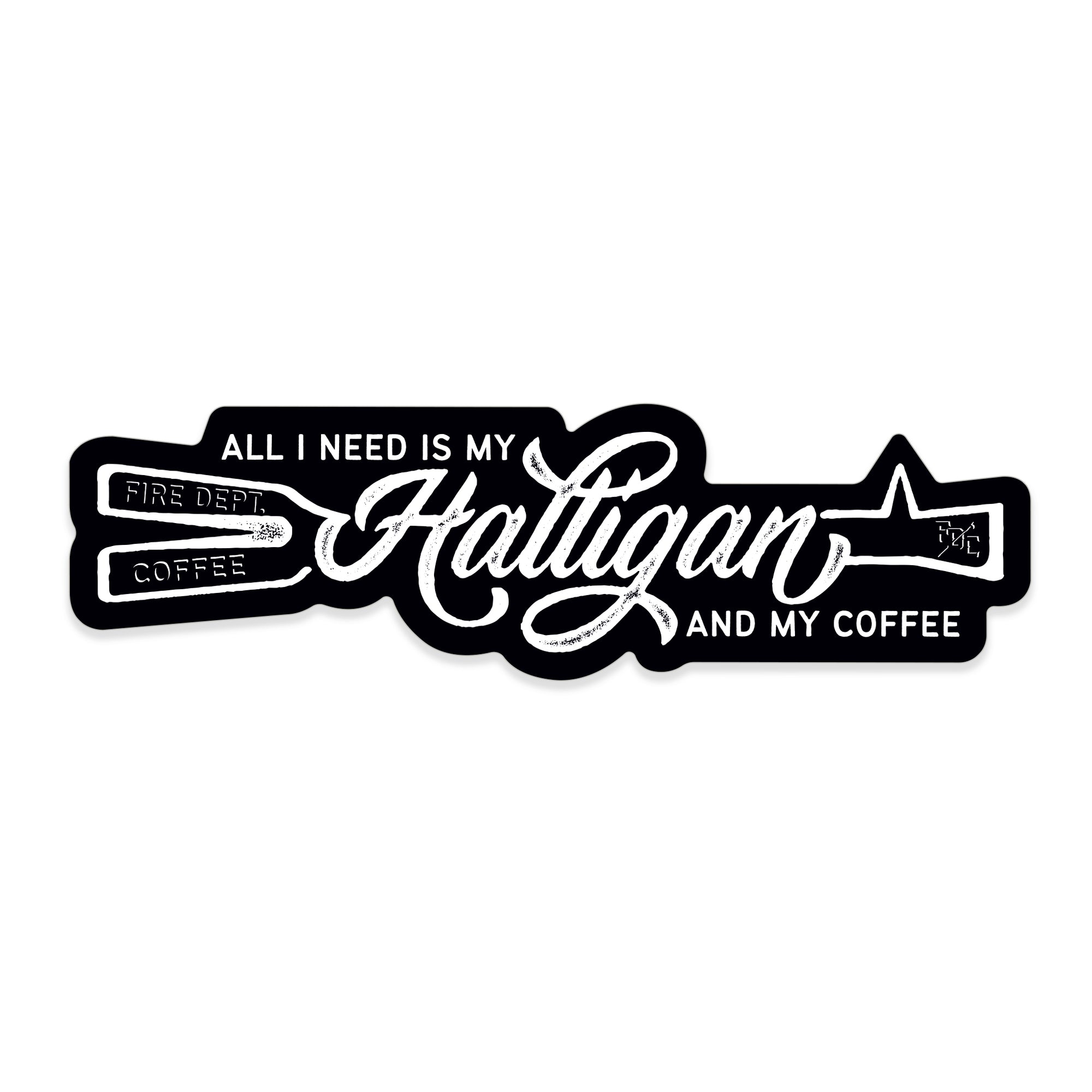 HALLIGAN SCRIPT STICKER