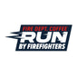 Sticker with red and white text that reads FIRE DEPT. COFFEE RUN BY FIREFIGHTERS