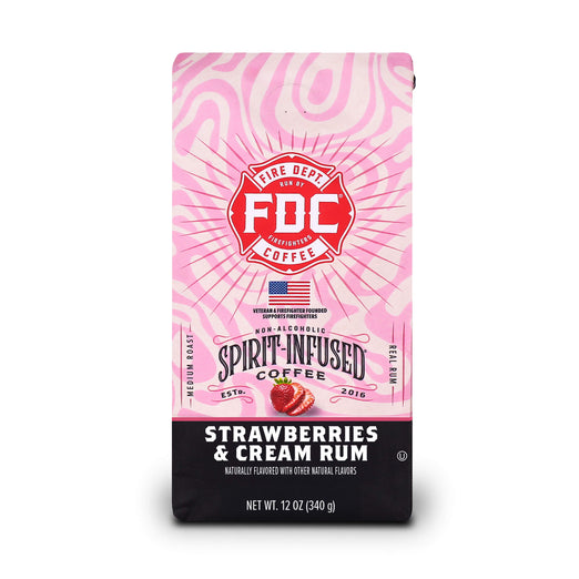 Strawberries and Cream Rum Infused Coffee - Rum Coffee - Fire Department Coffee Strawberries and Cream Rum Infused Coffee - Rum Coffee - Fire Department Coffee