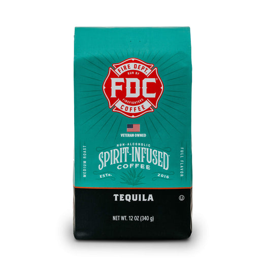 Fire Dept. Coffee’s 12 ounce Tequila Infused Coffee in a rectangular package.