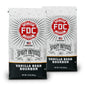 A pair of Fire Dept. Coffee 12 ounce Vanilla Bean Bourbon Infused packages.
