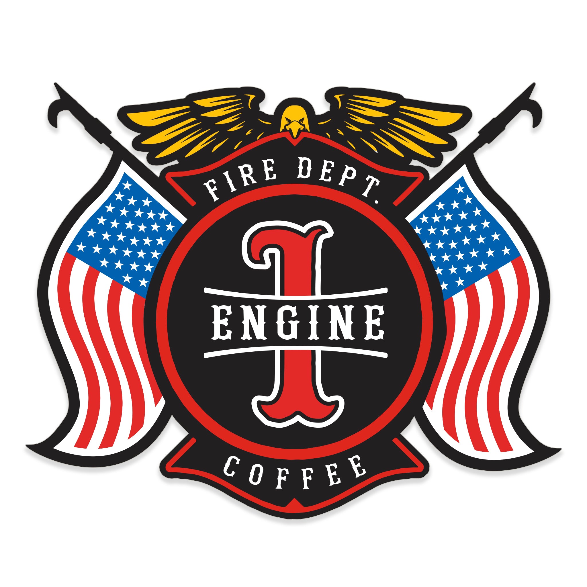 Engine 1 Sticker - Fire Department Coffee
