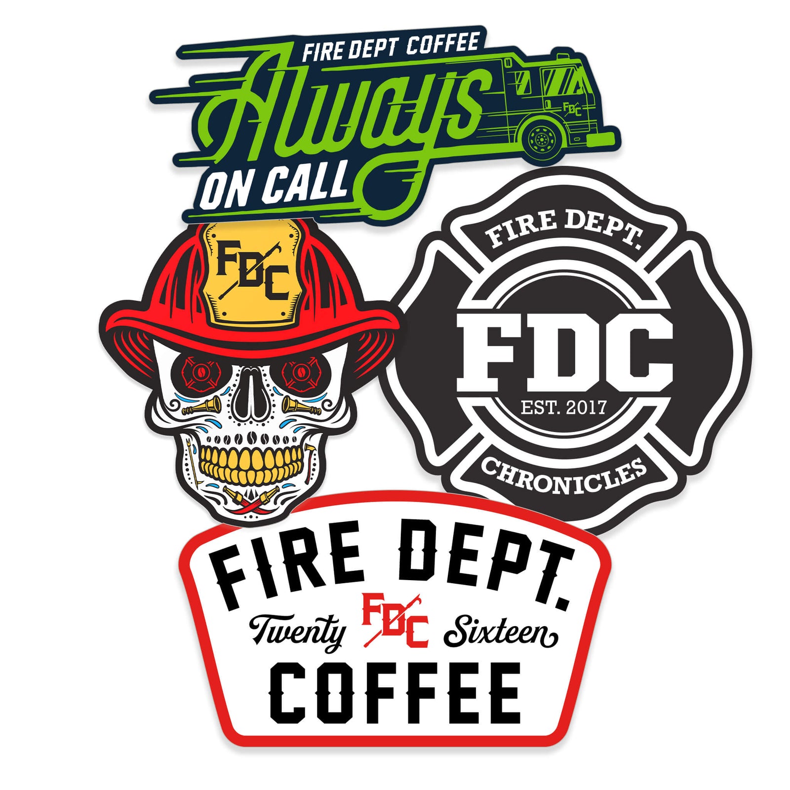 Fire Department Coffee Sticker Pack
