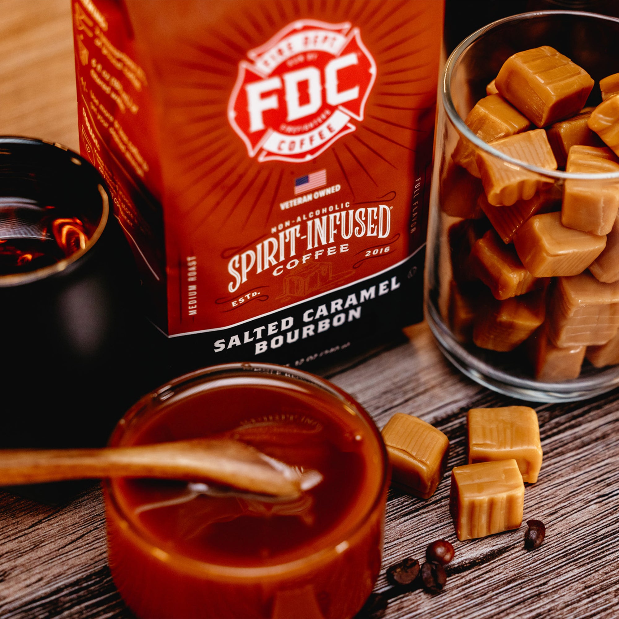 SALTED CARAMEL BOURBON INFUSED COFFEE