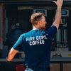 Fenton wearing the Crew T-Shirt facing away
