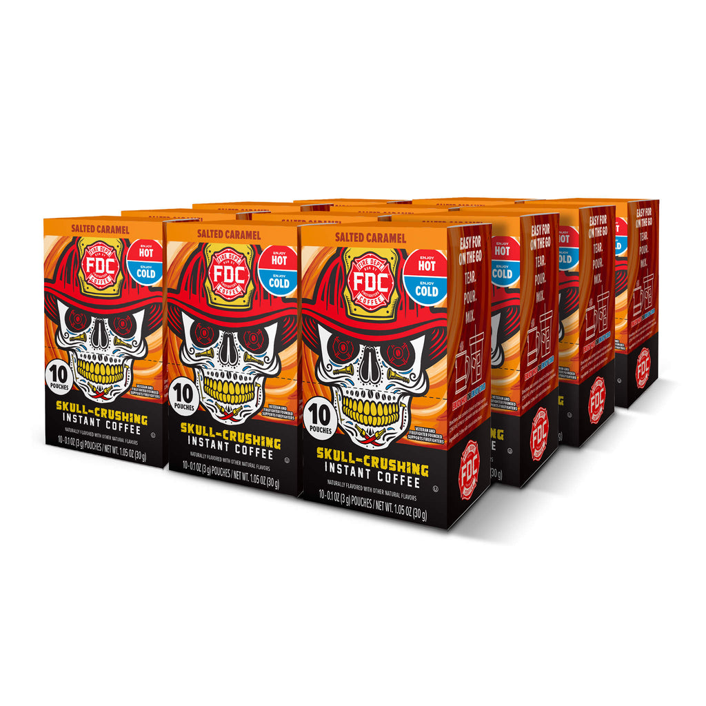 Salted Caramel Skull-Crushing Instant Espresso Coffee, Wholesale Coffee