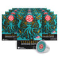 Multiple boxes of FDC Shellback Espresso Coffee with a single pod in front on a white background