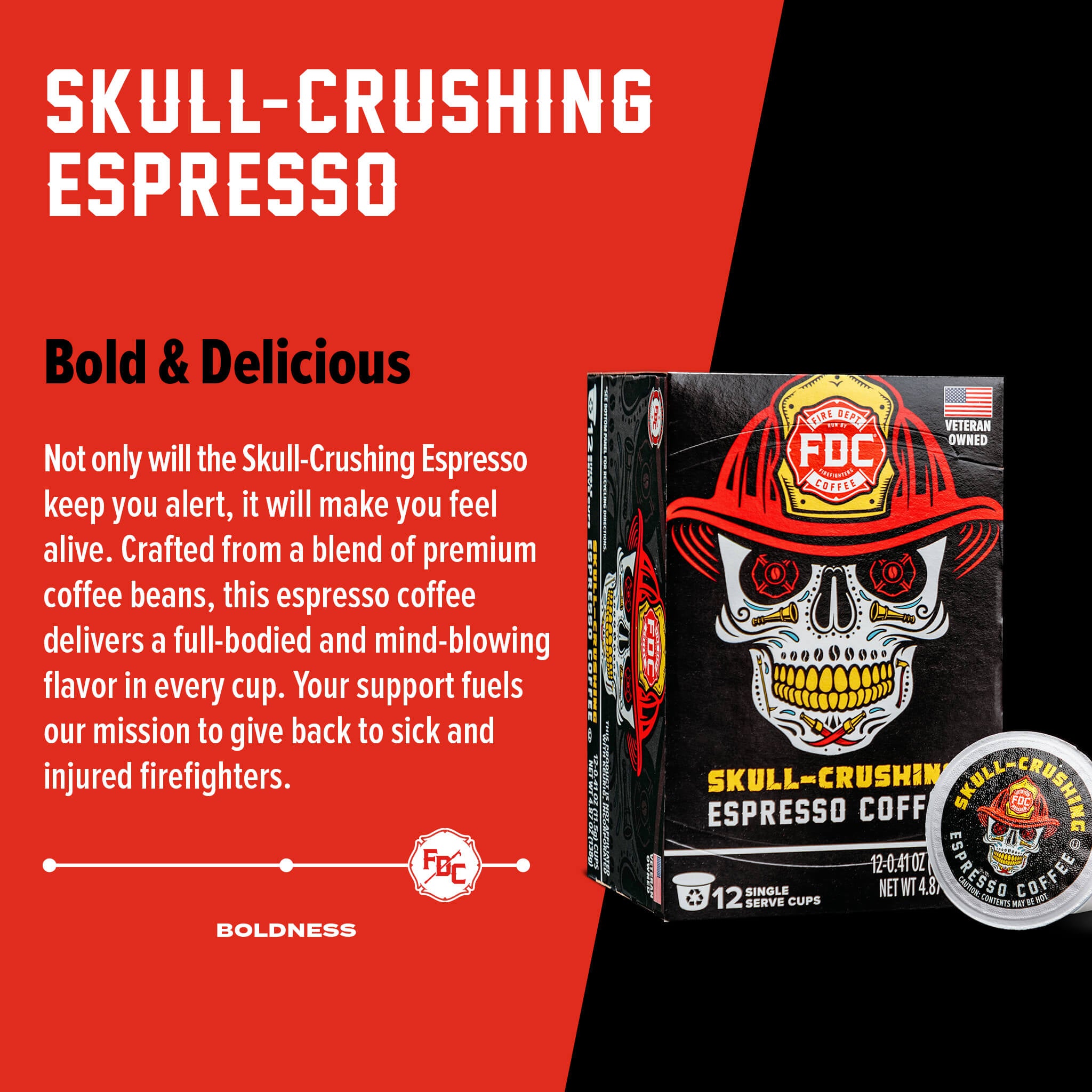 Skull Crushing Espresso Coffee Pods - Fire Department Coffee