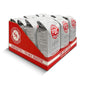 side view of twelve 12 oz bags of Light Roast in open display box