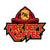 FIRE HELMET ABOVE TEXT THAT READS "FIRE DEPT. COFFEE" 