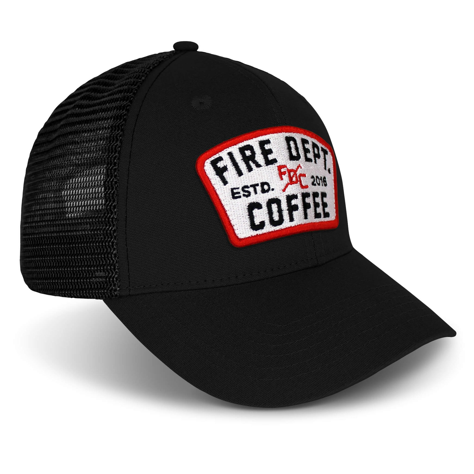 FIRE DEPARTMENT COFFEE BLACK KEYSTONE HAT