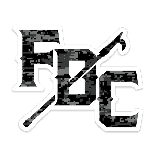 FDC Pike Pole Black Camo Sticker