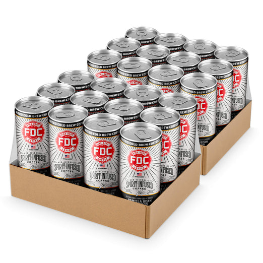 24, 8 ounce cans of Nitro Vanilla Bean Bourbon Coffee from Fire Department Coffee.