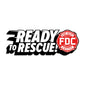 A sticker with the FDC logo and text that says ”Ready to Rescue”