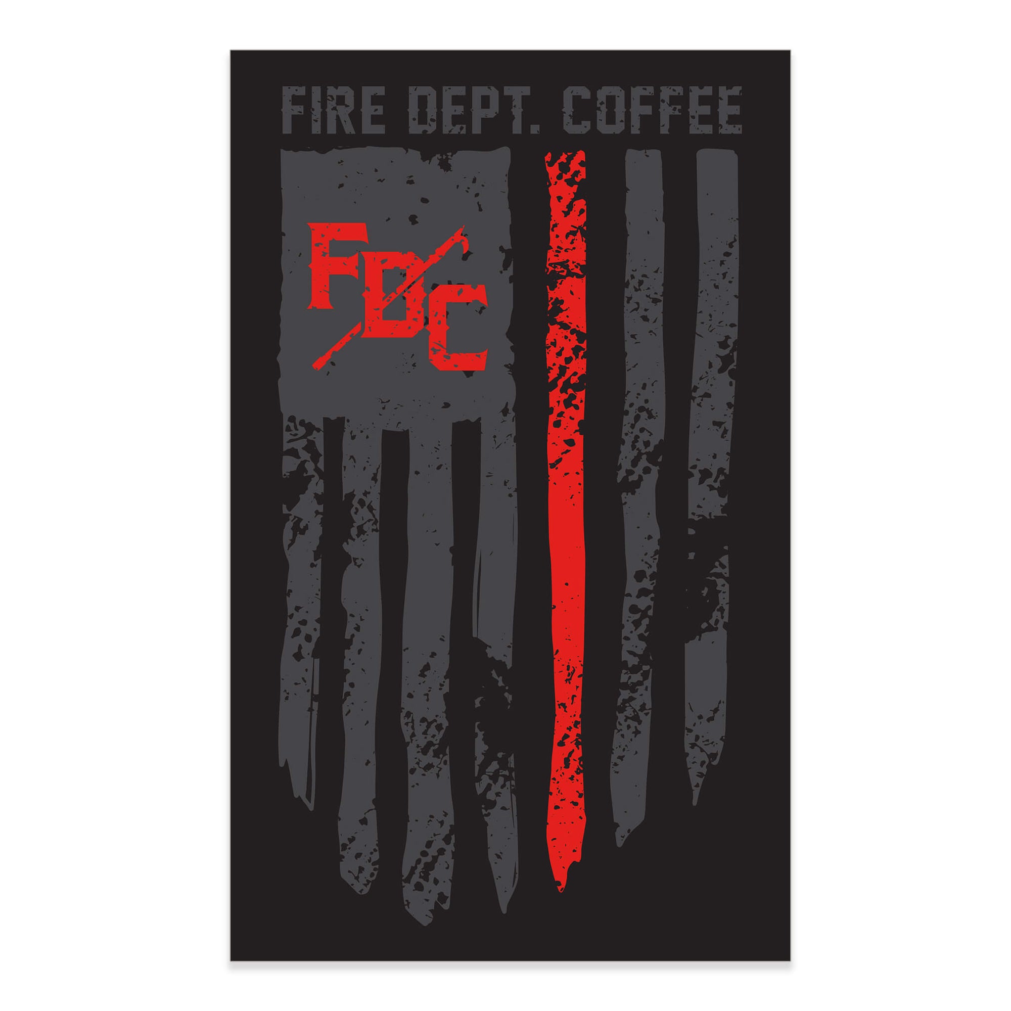 THIN RED LINE AMERICAN FLAG STICKER