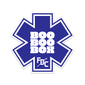 Sticker with blue EMS star and ”boo boo box” in white lettering with the FDC Pike Pole logo at the bottom of the star.