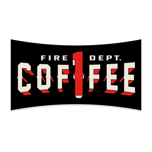 The Coffee 1 Sticker honors our firefighter crews on engine and ladder trucks.