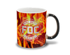 The heated version of FDC's Flame Color Changing Mug. It features flames on the company's maltese cross logo in white.