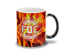 The heated version of FDC’s Flame Color Changing Mug. It features flames on the company’s maltese cross logo in white.